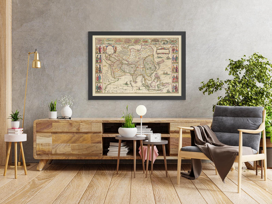 Alte Karte der Seidenstraße, 1640 von Willem Blaeu & The Unique Maps Co. 