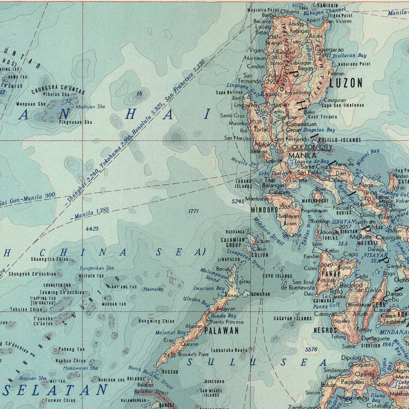 Old Map of Southeast Asia, 1967: Asiatic or Malay Archipelago - Indonesia, Malaysia, Philippines, Brunei