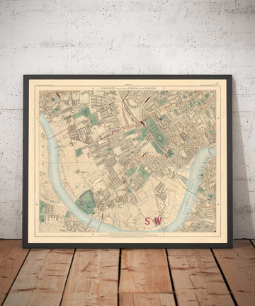 Ancienne carte en couleur de l&