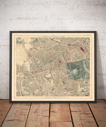 Ancienne carte en couleur de l&