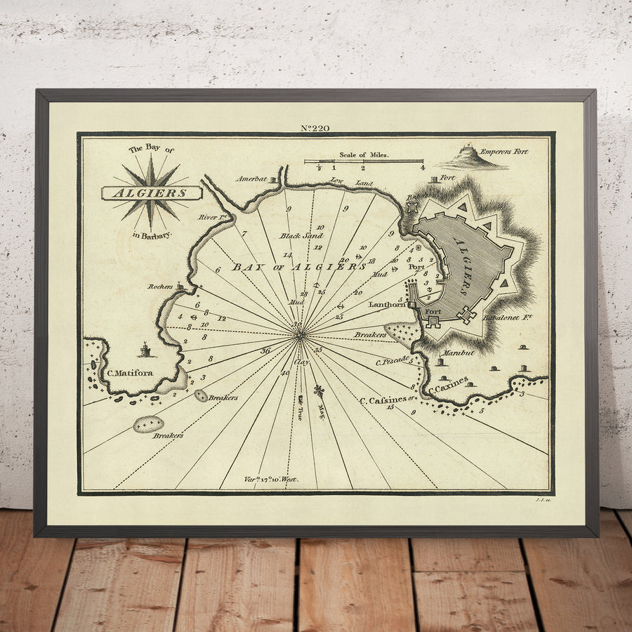 Ancienne carte nautique de la baie d&