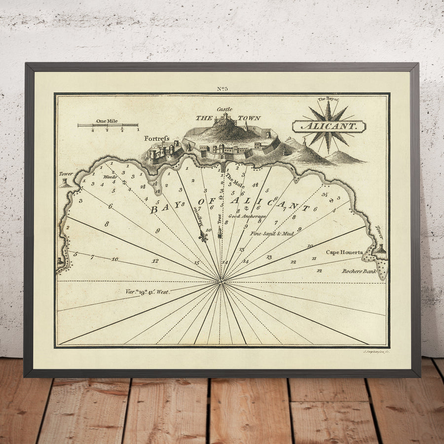 Ancienne carte nautique de la baie d&