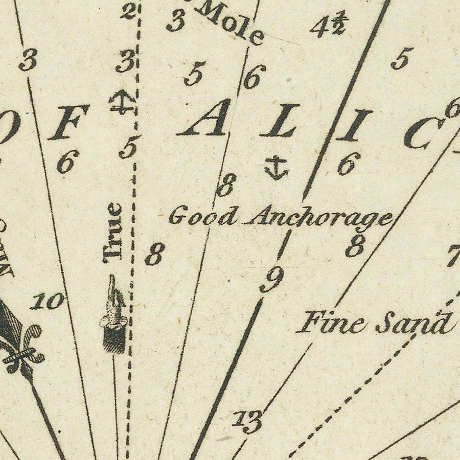 Ancienne carte nautique de la baie d&