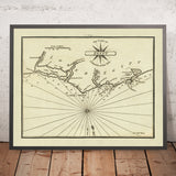 Old Nile Delta Nautical Chart by Heather, 1802: Egypt, Mouths of the Nile, Alexandria, Rosetta
