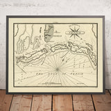 Ancienne carte nautique de l'entrée de Venise par Heather, 1802 : mer Adriatique, Arsenal de Venise, îles 