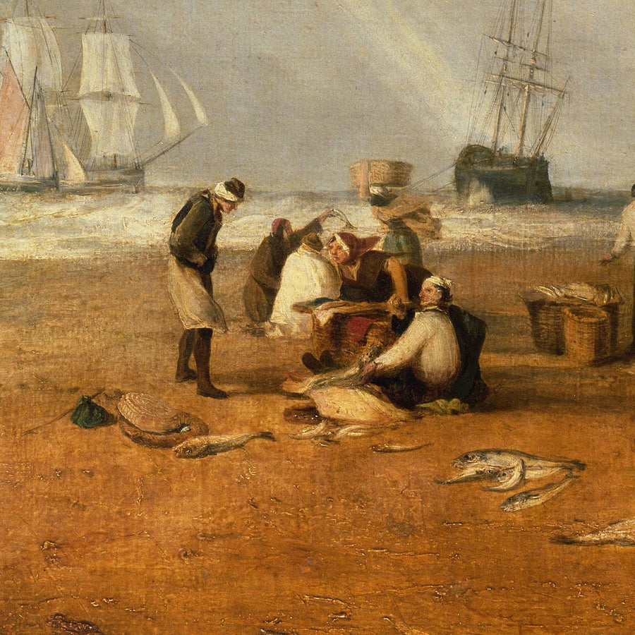 Il mercato del pesce a Hastings Beach di Turner, 1810 