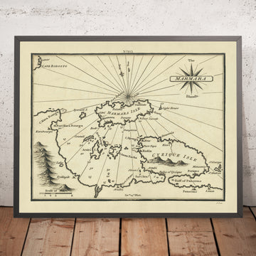 Old Marmara Islands Nautical Chart by Heather, 1802: Turkey, Dardanelles, Bosphorus, Ancient Troy