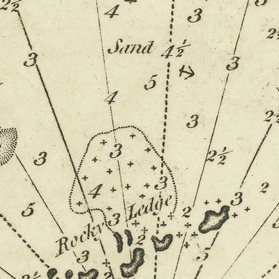 Alte Seekarte des Hafens von Tripolis von Heather, 1802: Englisches Fort, Mole, schlechter Boden
