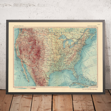 Alte Karte der Vereinigten Staaten von Amerika, 1967: Kanadische und mexikanische Grenzen, Kuba, Neufundland, Nova Scotia 