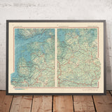 Mapa antiguo de los Estados Bálticos y Bielorrusia, 1967: Riga, Minsk, Vilna, Golfo de Riga, Laguna de Curlandia 