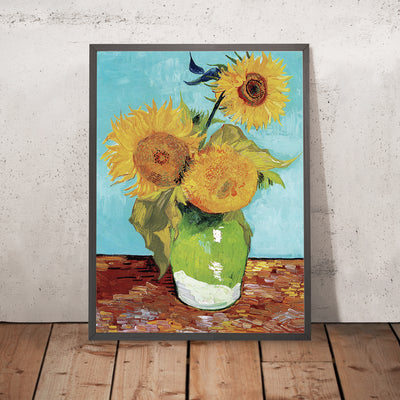 Vase avec trois tournesols par Vincent Van Gogh, 1888