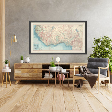 Alte Karte von Westafrika, 1967: Politische und physische Karte, Benin, Elfenbeinküste, Kamerun, Nigeria 