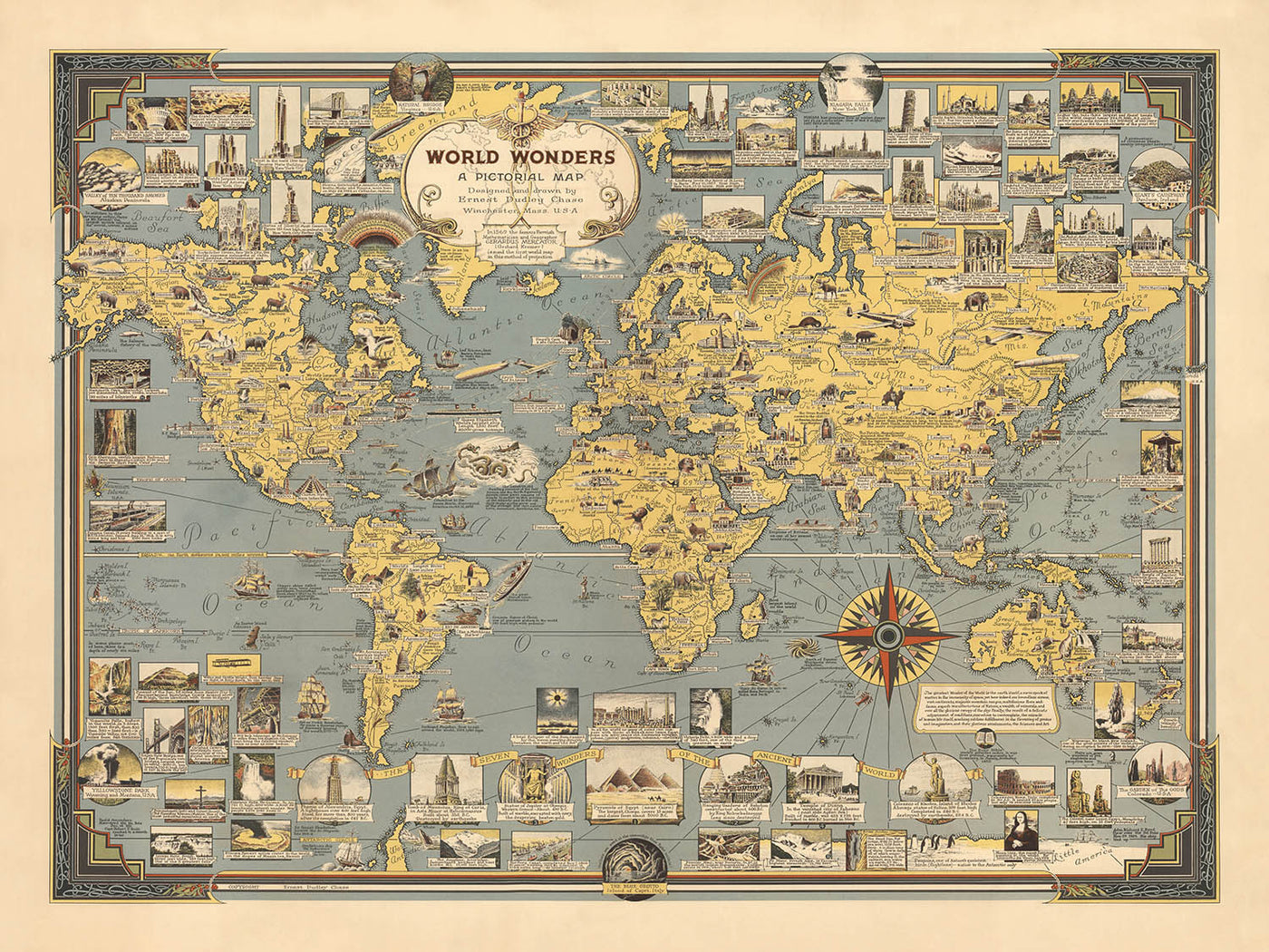 The blue and yellow version of the map