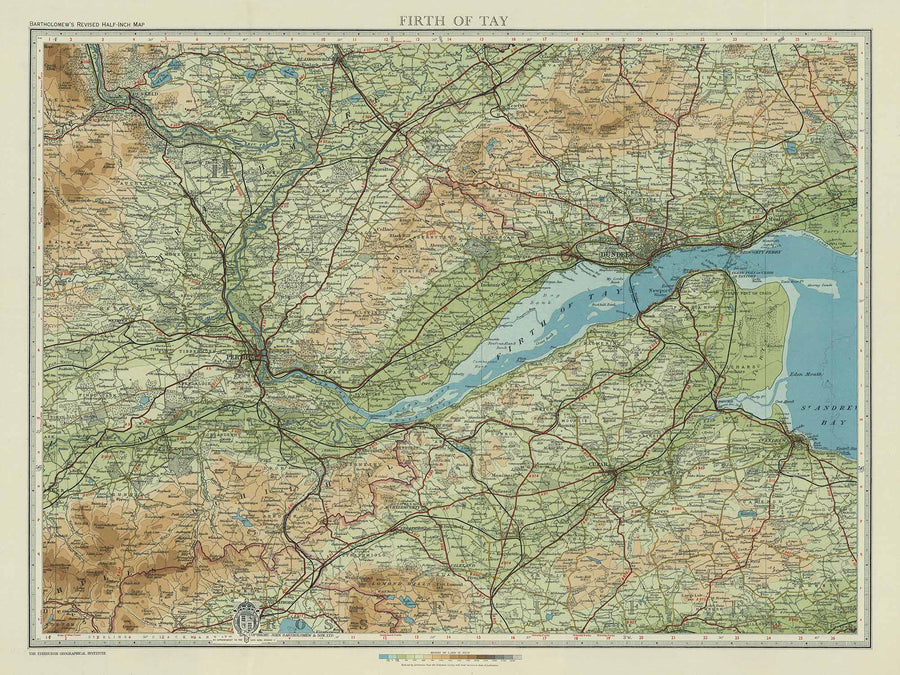 Example of a topographic style personalised map
