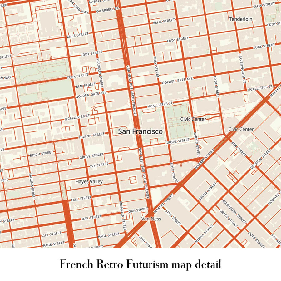 Personalisierte moderne Karte - Erstellen Sie Ihre eigene Stadt- und Straßenkarte 