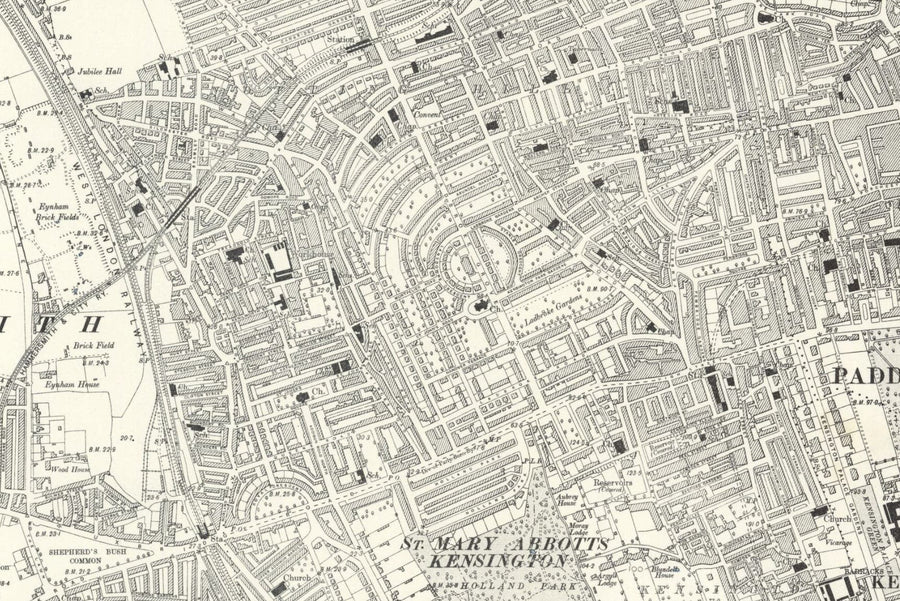 Mapa antiguo personalizado - Crea tu propio mapa de calles con código postal/código ZIP de los años 1800 y 1900 de la Ordnance Survey 