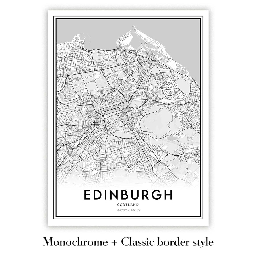 Personalisierte moderne Karte - Erstellen Sie Ihre eigene Stadt- und Straßenkarte 