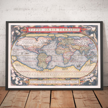 Mappa del Mondo Antico, 1570 - Il Primo Atlante del Mondo - di Abraham Ortelius 