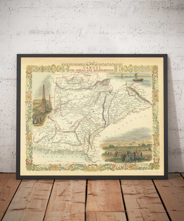 Mappa antica del Pakistan e dell&