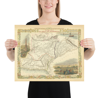 Ancienne carte du Pakistan et de l&