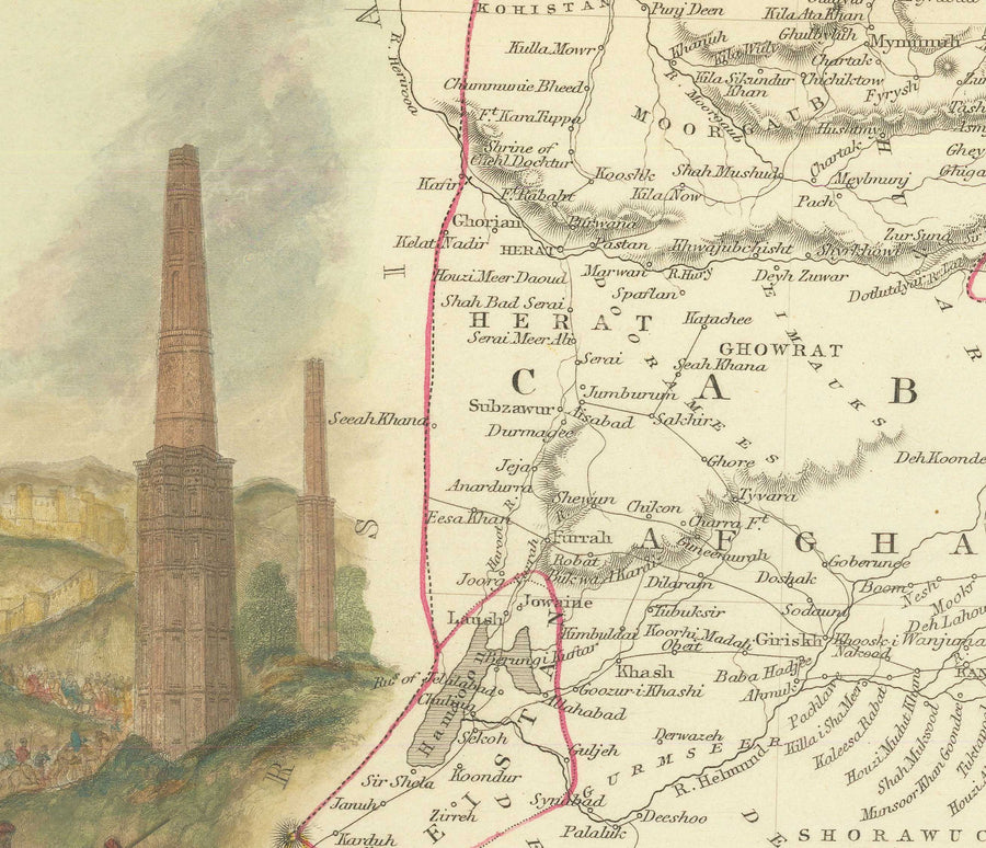 Ancienne carte du Pakistan et de l&