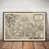 Ancienne Carte de Berlin, 1939 par Rex Whistler - Satirique World Warema 2 Propagande - Hitler, Goebbels, Chérubins, Déesse Britannie