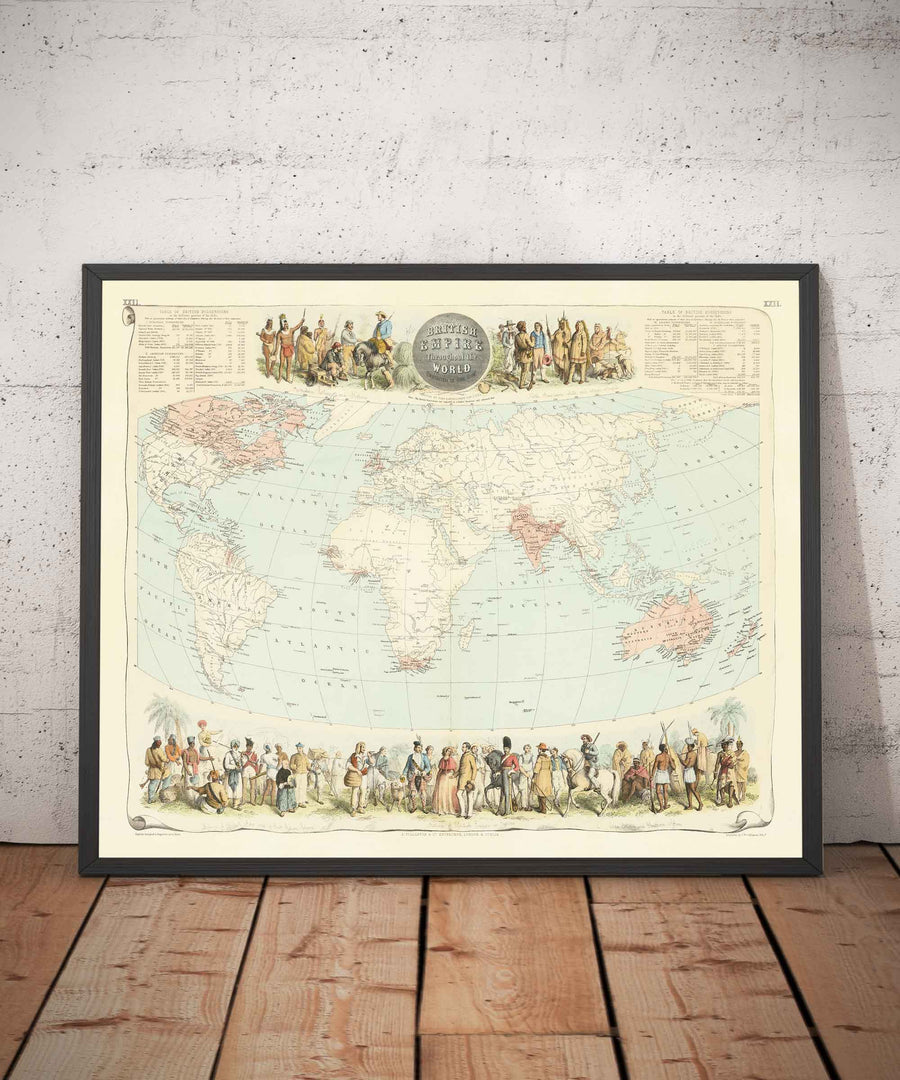 Ancienne carte du monde de l&