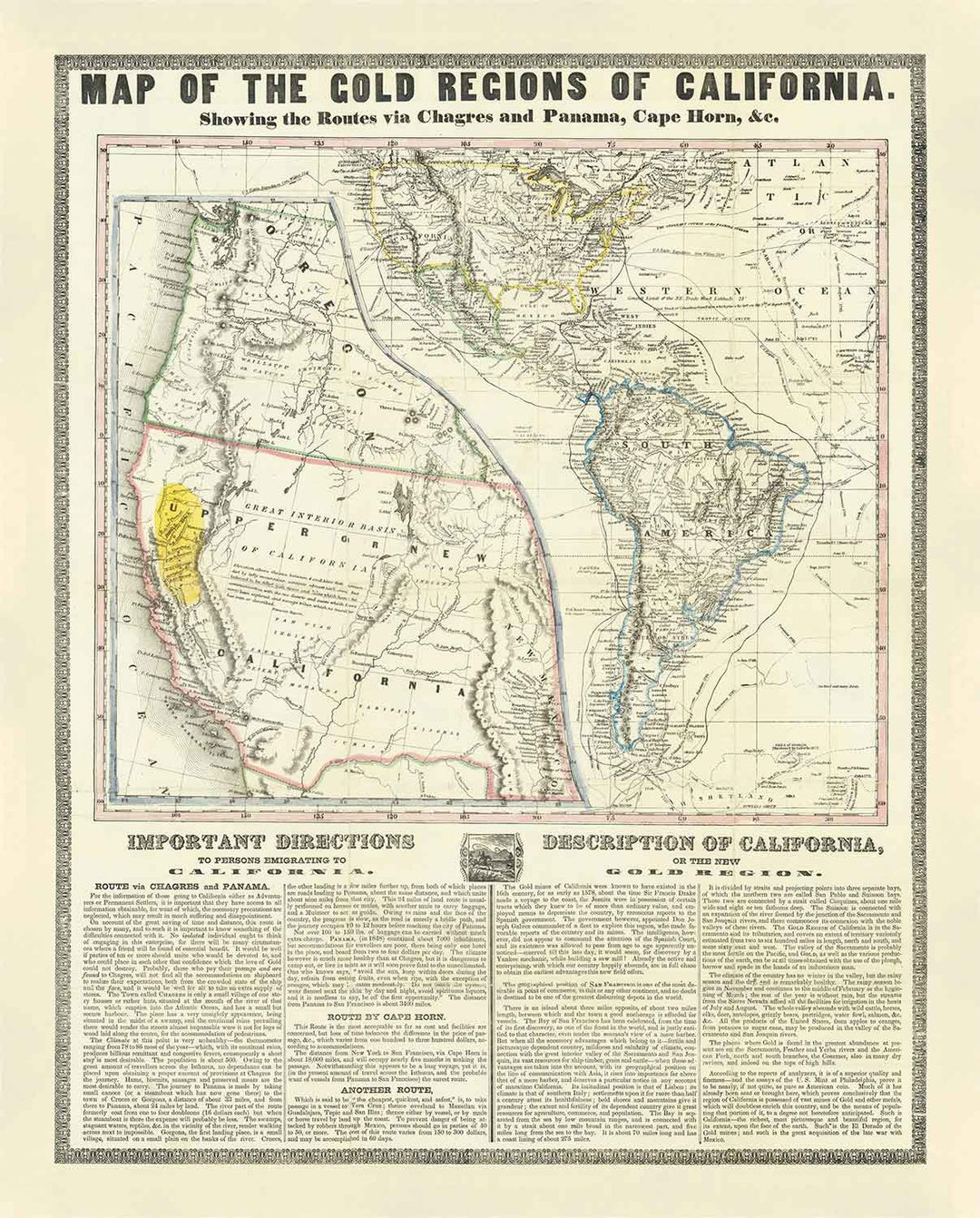 Mapa De La Fiebre Del Oro En California