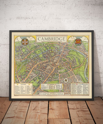 Ancienne carte de Cambridge, 1929 - Trinité, St John&
