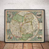Rarest Old Map of China, 1593 by Cornelis de Jode - First European Chart of China, Japan and Korea