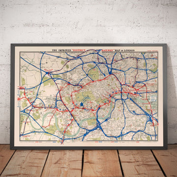 Mappa della Old London District Railway, 1884, Terza Edizione - Mappa della metropolitana Piccadilly, Circle, District 
