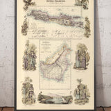 Alte Karte der Niederländischen Ostindien von 1872 von Fullarton - Borneo, Java, Indonesien, Kolonialismus, Indischer Ozean 
