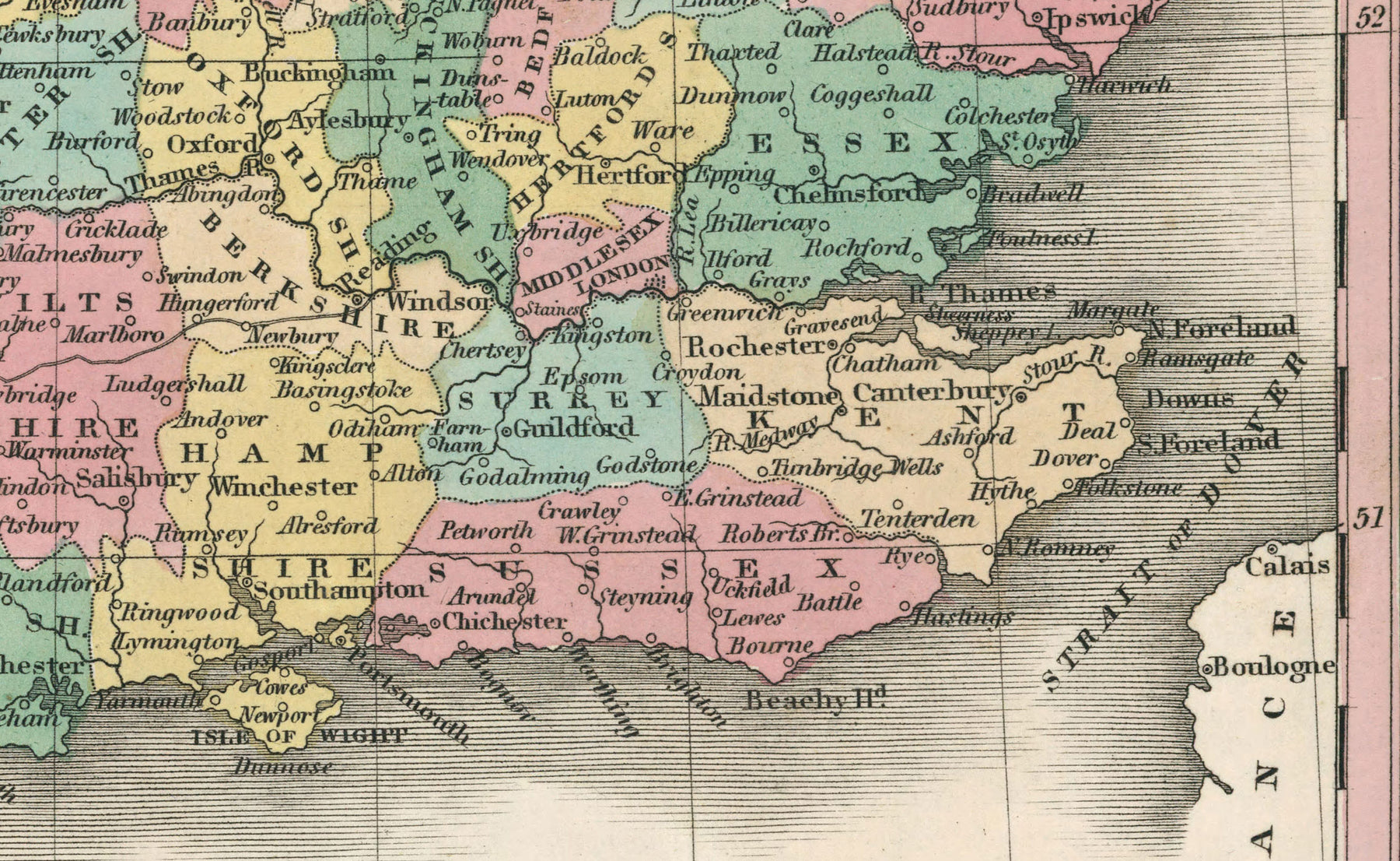 Old Map Of Counties In England Wales 1827 Historic County Map W Old Map Of Counties In England Wales 1827 Historic County Map W