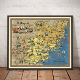 Ancienne carte d'Essex, Suffolk, Hertfordshire, 1948 - Tableau de chemin de fer britannique - Colchester, Southend, St Albans
