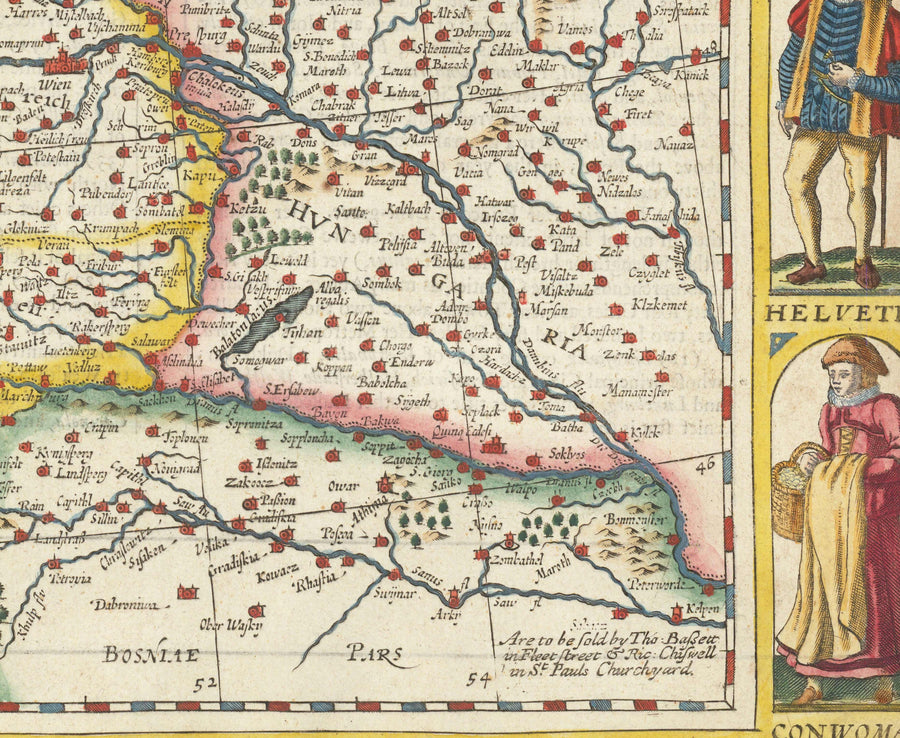 Vecchia mappa della Germania di John Speed, 1627 - Sacro Romano Impero, Impero tedesco - Austria, Repubblica Ceca, Polonia, Svizzera 