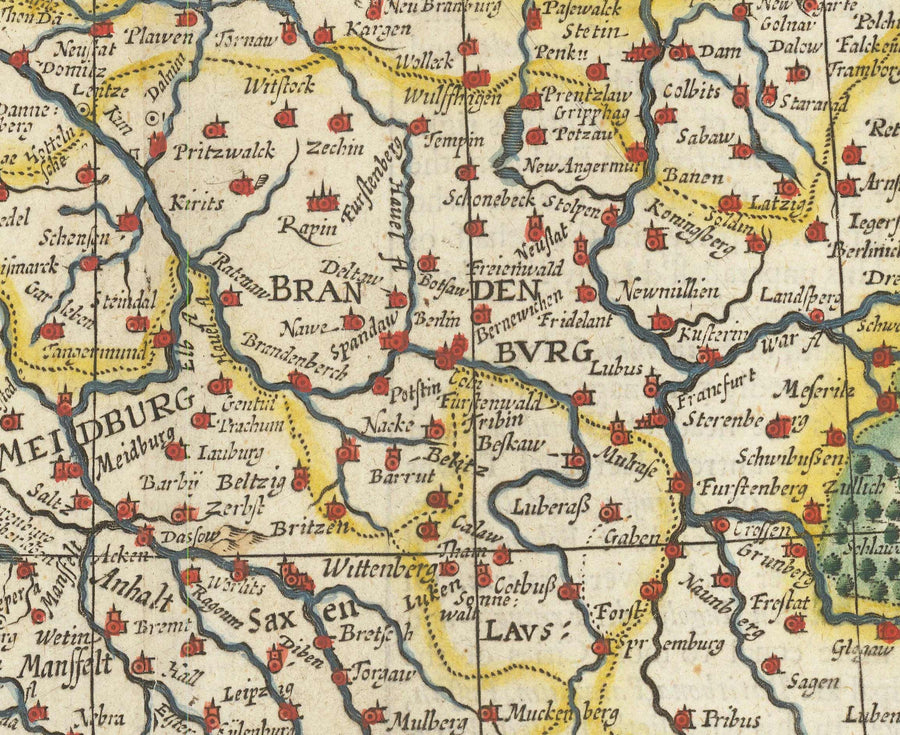 Vecchia mappa della Germania di John Speed, 1627 - Sacro Romano Impero, Impero tedesco - Austria, Repubblica Ceca, Polonia, Svizzera 