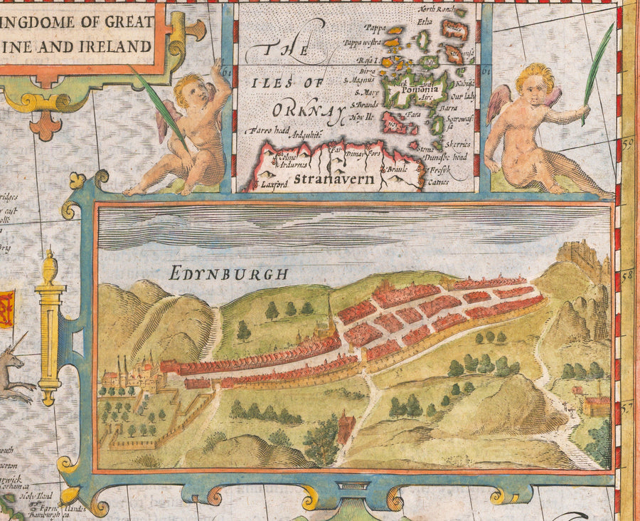 Alte Karte der Britischen Inseln von 1611 von John Speed - UK, England, Schottland, Wales, Irland 