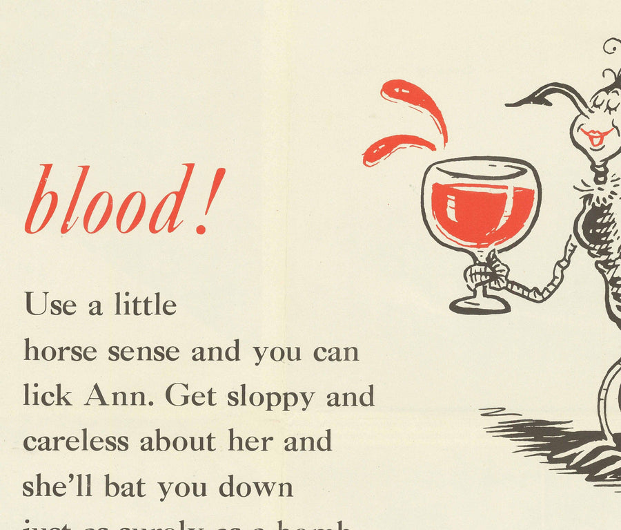 Alte Weltkarte von Dr. Seuss, 1943 - US Army Malaria Wandkarte aus dem Zweiten Weltkrieg 