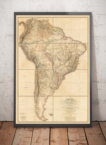Rare Old Map of South America by Faden, 1807 - Spanish Colonialism - Brazil, Peru, Colombia, Chile, Venezuela, Amazon