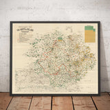 Ancienne carte de l'Irlande du Nord, Ulster en 1923 - Etat irlandais gratuit, Tableau de la population Traité anglo-irlandaise