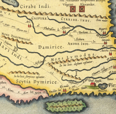 Old Map of Roman Empire Roads, 1624 par Ortelius & Peutinger - Cursus publicus, Rome, Europe, César Augustus