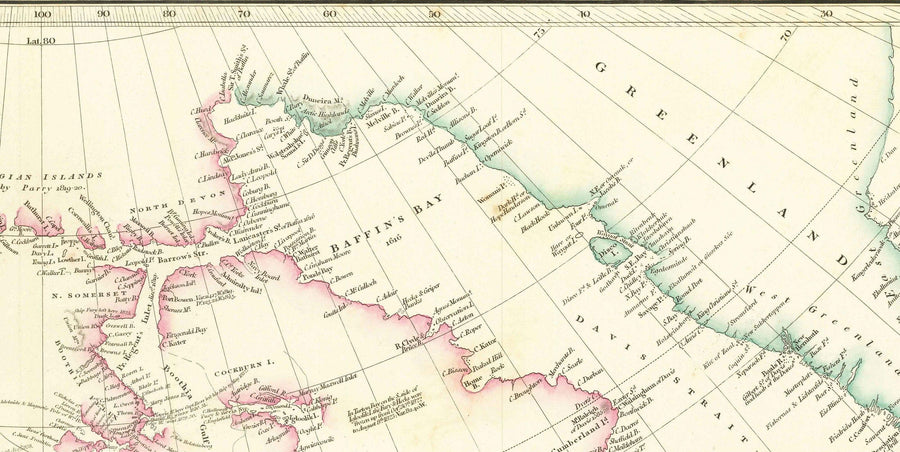 Ancienne carte du Canada, 1840 par Arrowsmith - États-Unis, Amérique russe, Haut et Bas-Canada, Amérique du Nord britannique, Autochtones et peuples indigènes
