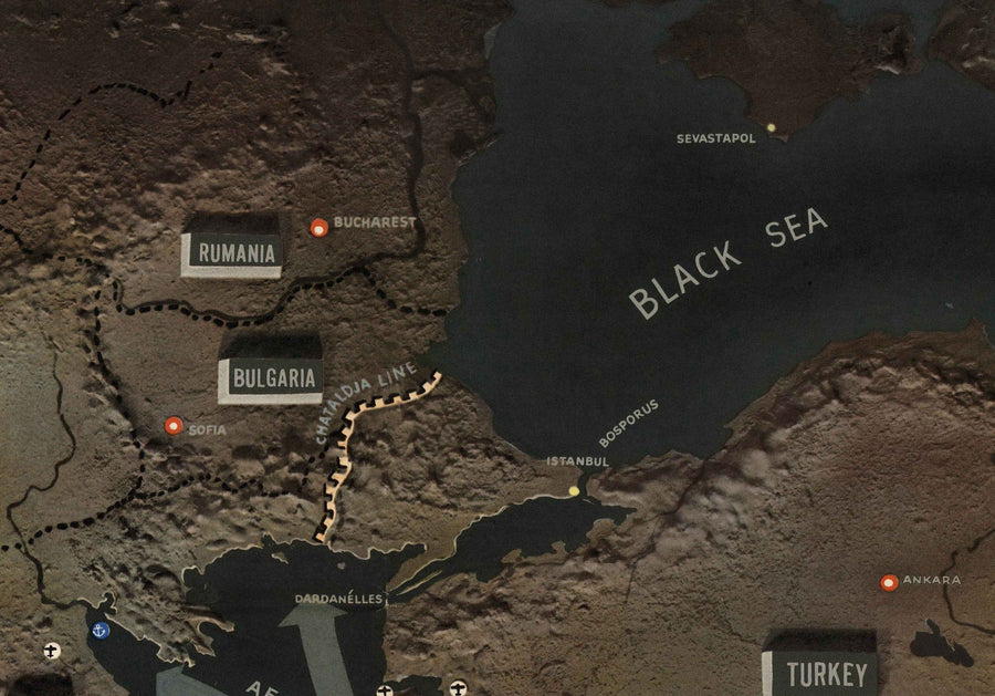 Antiguo mapa de la Segunda Guerra Mundial: Mediterráneo, 1944 - NavWarMap No.1 - Europa del Sur y África del Norte - Italia, España, Francia