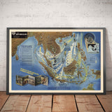 Alter Zweiter Weltkrieg Karte: Südchinesisches Meer, 1944 - NavWarMap Nr.2 - Südostasien, Indonesien, Malaysia, Thailand, Philippinen 