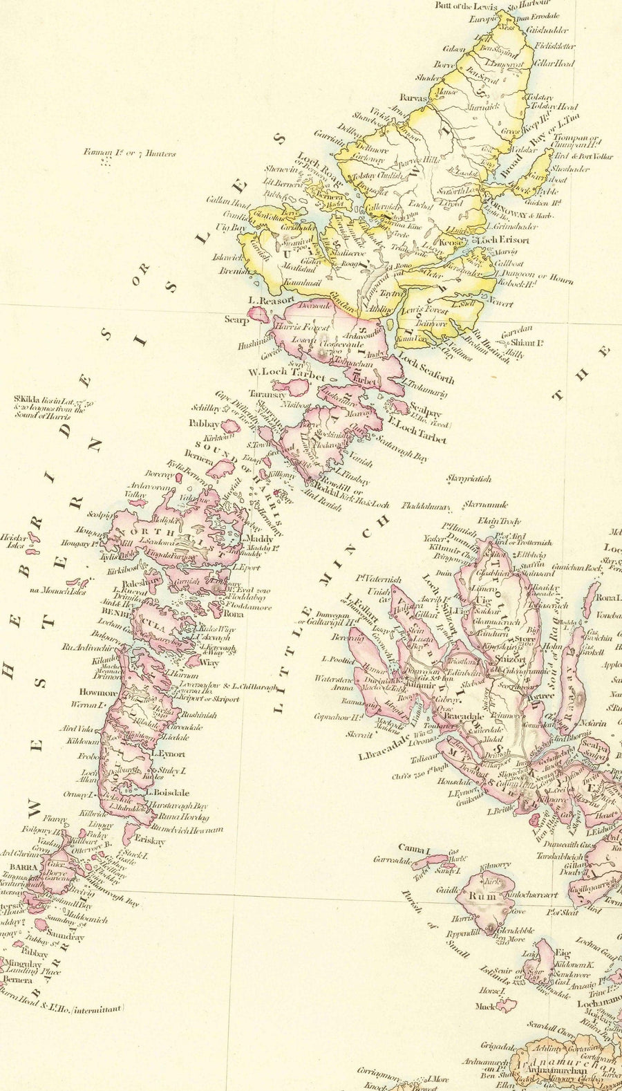 Alte Karte von Schottland, 1846 von Arrowsmith - Wunderschöner handkolorierter viktorianischer Atlas - Grafschaften, Städte, Straßen 