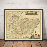 Ancienne carte d'Aberdeen, Inverness, Moray & Angus, 1690 - Dundee, Perth, Fraserburgh, Loch Ness, Scottish Highlands