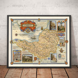 Mappa antica del Somerset di Ernest Clegg, 1946 - Bath, Wells, Luoghi d'interesse, Seconda Guerra Mondiale, West Country, Winston Churchill 