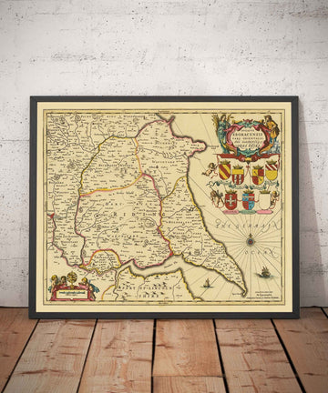 Mappa antica dello Yorkshire orientale, 1690 - Hull, Bridlington, Goole, Beverley, Hornsea, Driffield, Howden 