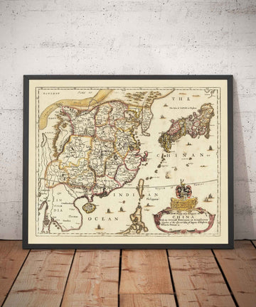 Mappa antica della Cina e dell&