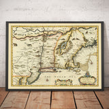 Alte Karte von New York & Neuengland, 1676 von John Speed - Ostküste der USA, New Jersey, Massachusetts, Britische Kolonien 